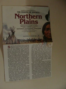 National Geographic Society Map 1986 Northern Plains Making of America #13 - Picture 1 of 1