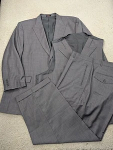 Tuta Apollo King 56L 46x30 lana grigia 3 pezzi giacca gilet pantaloni revers pizzo cappotto - Foto 1 di 24