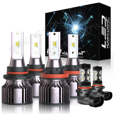 Combo de faros LED de haz alto bajo + bombillas antiniebla para Cadillac SRX 2010-2016 Foto 1 de 4