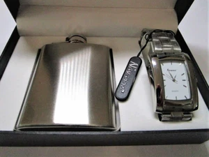 Nuevo Reloj de Cuarzo de Acero Inoxidable Navarra y Frasco de Diseño Caja de Regalo - Imagen 1 de 5