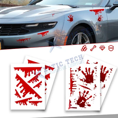 Кровавая рука с кровоточащей кровью наклейки аксессуары для автомобильных фар боковая дверь - Изображение 1 из 4