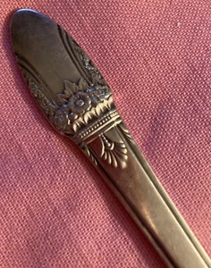 First Love Aufschnitt Fleisch Gabel Rogers Bros International Silber Teller Servieren 1937 - Bild 1 von 11