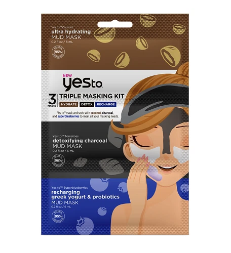 Yes To Triple Mud Masking Kit- Hydrate, Detox & Recharge - Image 1 of 1