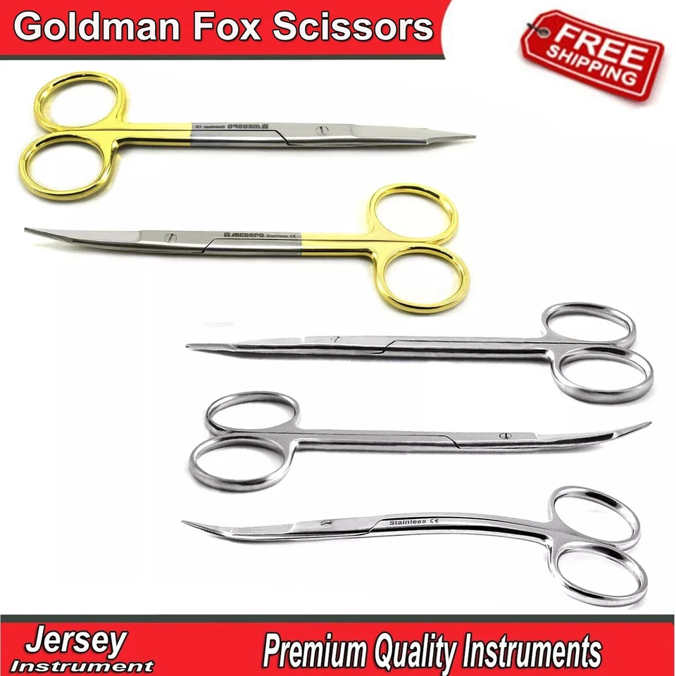 Tijeras dentales Goldman Fox disección de tejidos sutura corte tijeras de operación CE Foto 1 de 1