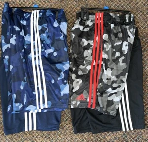 Adidas(2)Pack Active Shorts Navy Camo L 14-16,XL 18-20 & BLACK CAMO L,XL 1347726 - Picture 1 of 6