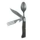 Adventure Chef Folding Camp Utensil - Full-Sized Steak Knife, Fork, Spoon + B...