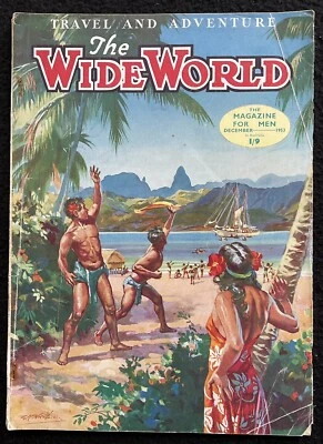 THE WIDE WORLD - December 1953, True Adventure Magazine For Men, Stories/Ads, UK - Image 1 of 4