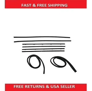 8pc Window Sweep Kit Black Bead for 67-72 GMC Chevy Truck - Picture 1 of 3
