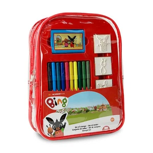 Set cancelleria zaino Bing ufficiale per bambini colori stickers pennarelli 4659 - Imagen 1 de 2