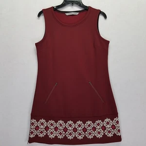 Athleta Athleisure Hot When You're Not Dress Women Size S Burgundy Fleece Lined - Picture 1 of 15
