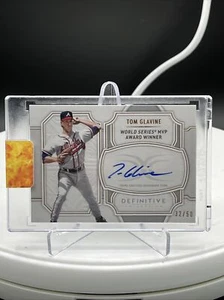 2020 Definitive #DCA-TG Tom Glavine Autograph World Series MVP #32/50 Braves HOF - Picture 1 of 2