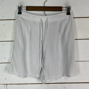 Nuevo Riley & Rae Verano Corto Tirón Lino Rayón Ultra Blanco Para Mujer Pequeño - Imagen 1 de 7