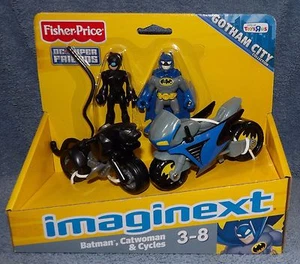JUEGO DE JUGUETE IMAGINEXT DC SUPER FRIENDS GOTHAM CITY BATMAN, GATWOMAN & CYCLES R EE. UU. - Imagen 1 de 9