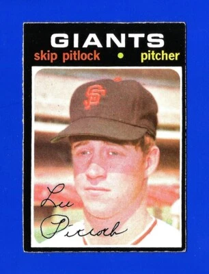 1971 OPC O-Pee-Chee SET BREAK #19 SKIP PITLOCK RC SAN FRANCISCO GIANTS (SB2) - Image 1 of 2