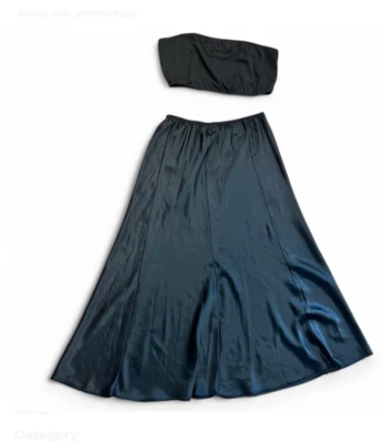 Vintage Lady Lynne BRILLANTE Líquido SATINADO Medio Deslizamiento Pequeño Bandeau Top Cine Et Toil Foto 1 de 4