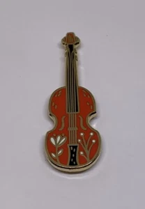Floral Blume Violine Instrument Musik Justine Christie Gilbuena Anstecknadel (221) - Bild 1 von 2