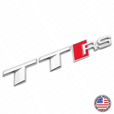 Audi TT RS Rear Letter Tail Nameplate Trunk Emblem Badge Sport Sline Chrome - Image 1 of 4