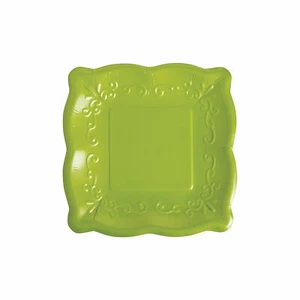 Green Scalloped Edge Paper Dessert Plates, 8 Ct., Party Supplies, 8 Pieces - Picture 1 of 1