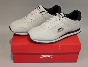 Slazenger Classic Snr 00 Mens Trainers, Chalk / Black, UK Size 7.5, New & Boxed - Picture 1 of 17