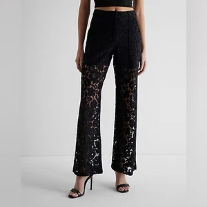 Express Damen hohe Taille Spitze Hose Größe 6R Neu mit Etikett - Bild 1 von 10