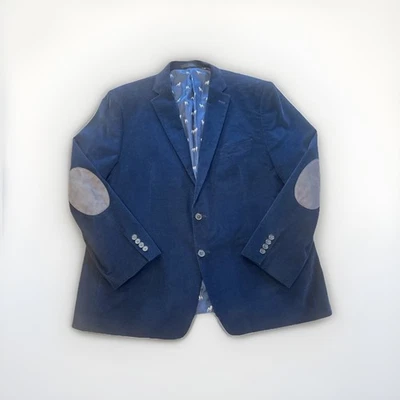 Blazer Chaqueta Deportiva Ralph Lauren Etiqueta Negra Gamuza Parche en el Codo Azul Pana 48R Foto 1 de 4