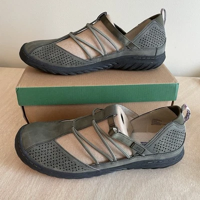NUEVO JBU Jambu Fig Zapatos Mujer Talla 12 Verde Salvia Oscuro Correa Ajustable Comodidad Foto 1 de 4