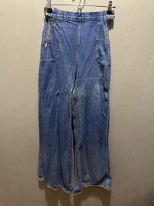 Pantalones de mezclilla azules 9 con cremallera lateral de tiro alto con parte inferior ancha de tiro alto de colección RAROS - Imagen 1 de 8