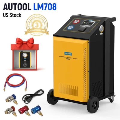 Máquina de recuperación de refrigerante HVAC AUTOOL LM708 máquina de reciclaje y recarga de aire acondicionado Foto 1 de 4