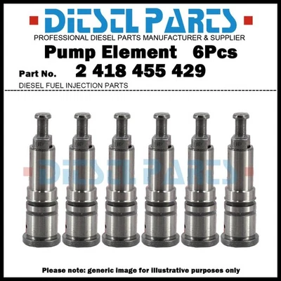 6Pcs Pump Element Plunger and Barrel 2418455429 2455-429 for Cummins 6CTAA 8.3L - Image 1 of 4