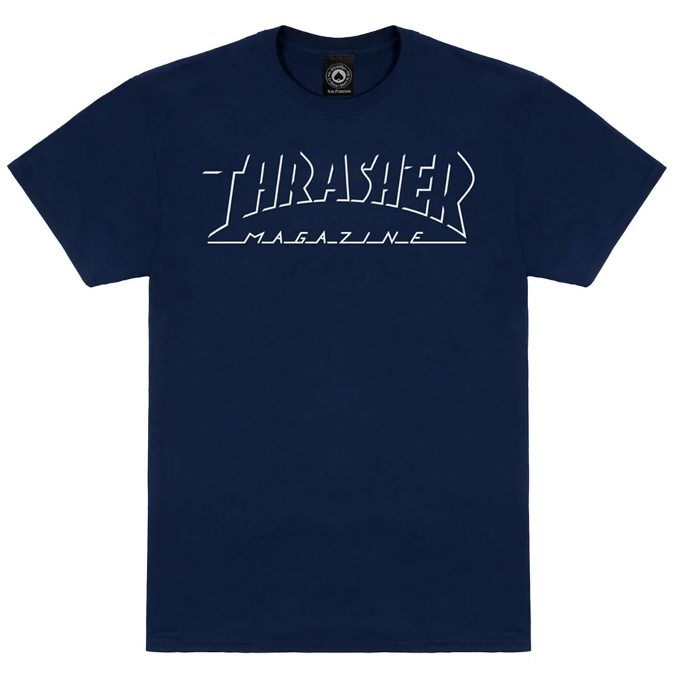 Thrasher - Shadow Mag Tee Navy - image 1 of 1