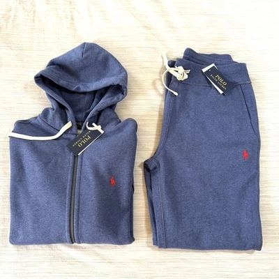 Polo Ralph Lauren Cremallera Completa Polar Sudadera Azul Marino Brezo Rojo Poni talla XL Foto 1 de 4