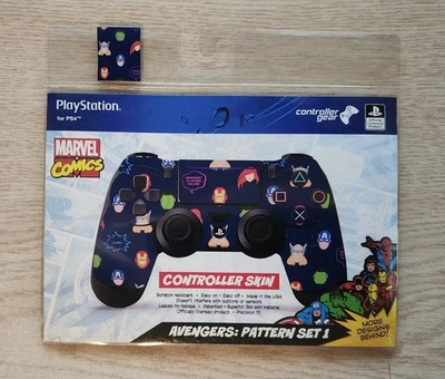 Controller Gear Marvel Comics Avengers Pattern Set 1 PlayStation 4 PS4 Skin - Image 1 of 2