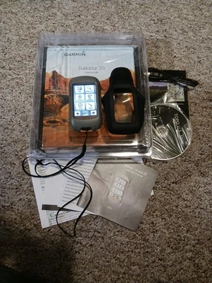 Garmin Dakota 20 Handheld GPS Battery Geocaching Hunting Bundle With Extras  - Image 1 of 4