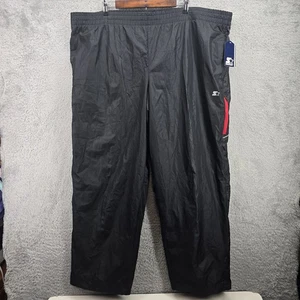 Starter Hose Herren 2XL schwarz Knöchelreißverschluss Netz gefüttert Baggy Windbreaker RM12Y031B - Bild 1 von 14