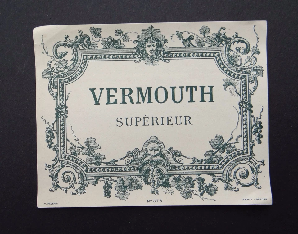 Vecchia etichetta VERMOUTH SUPERIEUR Victor Palyart 376 vecchia etichetta fra... - Immagine 1 di 1