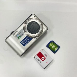 【90% NEW】 Sony Cyber-Shot DSC-H55 14.1MP 10x Optical Zoom Digital Camera Silver - Picture 1 of 7