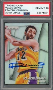 Vlade Divac Autographed 2014 Panini Silver Prizm Signed Card #200 Auto PSA 10 - Picture 1 of 2