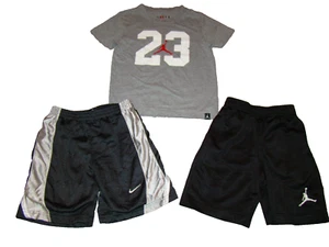 Lot of 3 NIke Jumpman Boys Size 4 Short Sleeve Shirt 2 Shorts (B13) - Picture 1 of 16