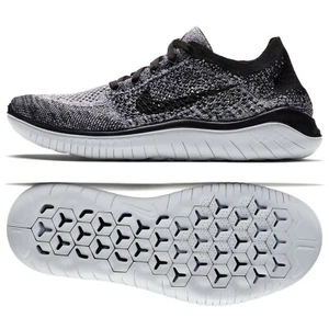 Nike Free RN Flyknit 2018 942839-101 White/Black/Volt Women's Running Shoes - Picture 1 of 7