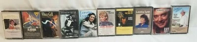 10 COUNTRY Cassette Tapes Lot VINCE GILL, Loretta Lynn, Alabama, Ray Price CL#22 - Image 1 of 4