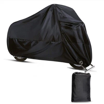 4XL Cubierta Moto Exterior Lluvia UV Polvo Impermeable Accesorios Negro Foto 1 de 4