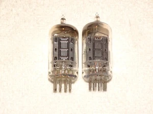2 x 12AU7 Tubos Sylvania*Placas Largas Negras-D* Par Fuerte* #19 - Imagen 1 de 4