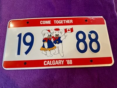 Placa de refuerzo de los Juegos Olímpicos de Calgary 1988 Alberta Canadá  Foto 1 de 2