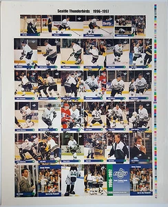 1996-97 Seattle Thunderbirds Rare Team Signed x21 Patrick Marleau RC Uncut Sheet - Bild 1 von 8