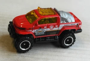 Matchbox Snow Thrasher rot/schwarz Jimeka County Rescue Pickup 4x4 MBX Mattel - Picture 1 of 4