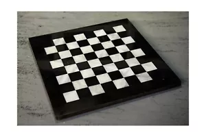 Tablero de ajedrez blanco y negro de mármol de 15 pulgadas regalos de Nochebuena - Imagen 1 de 3