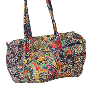 Vera Bradley Seesack Venetian Print XL Retired Blau Orange Rot Paisley - Bild 1 von 9