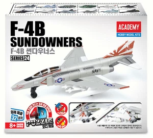 [NEW] F-4B SUNDOWNERS FIGHTER AIRCRAFT MILITARY DIECAST PLAMODEL ACADEMY 81134 - Picture 1 of 3
