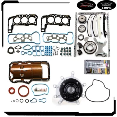 For 2005-09 Jeep Grand Cherokee Full Gasket Set Timing Chain Kit Water Pump 3.7 - Image 1 of 4