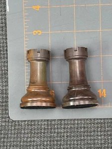 (B16) VINTAGE CAVALIER CHESS TOURNAMENT EDITION Weighted Pieces - 2 Brown Rook - Picture 1 of 4
